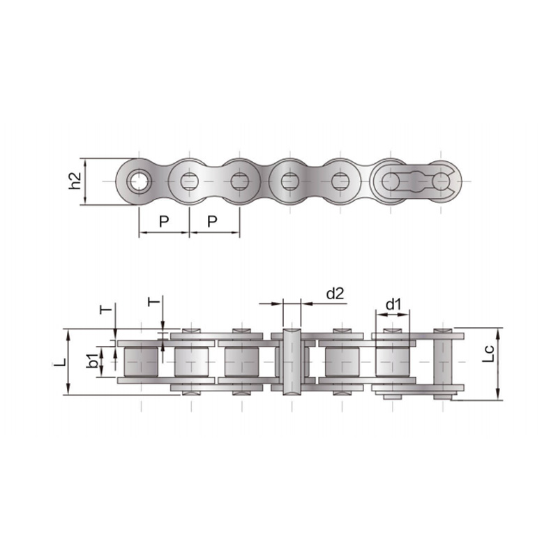 Präzisionsrollenkette mit kurzer Teilung (B-Serie)