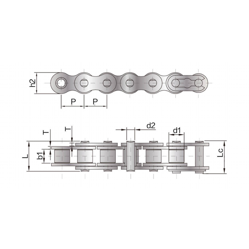 Präzisionsrollenkette mit kurzer Teilung (A-Serie)