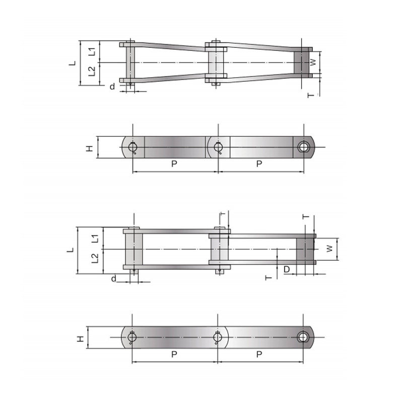 HSS424&HB78 Edelstahl-Buchsenkette (Schlammsammelkette)
