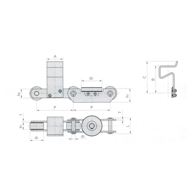 Förderkette für die Automobilproduktionslinie